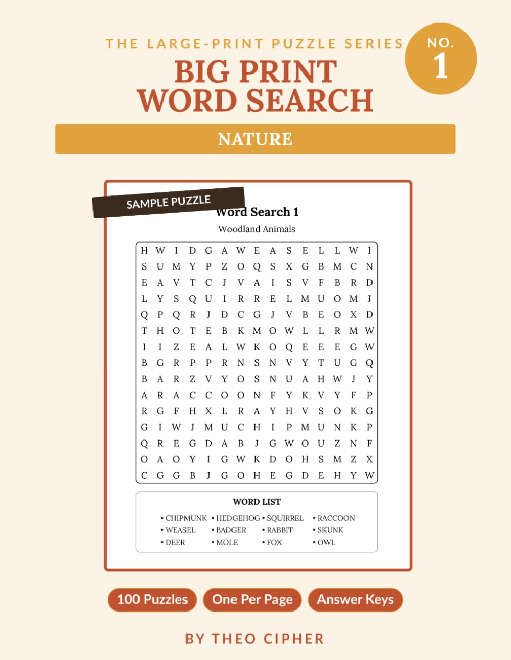 Big Print Word Search: No. 1 — Nature