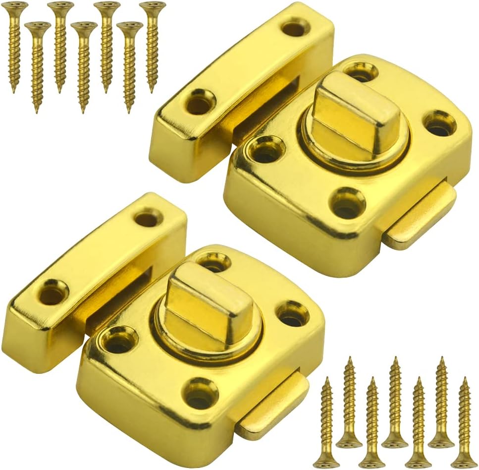 XINMEIWEN 2Pack Rotate Bolt Door Catch Gate Catches