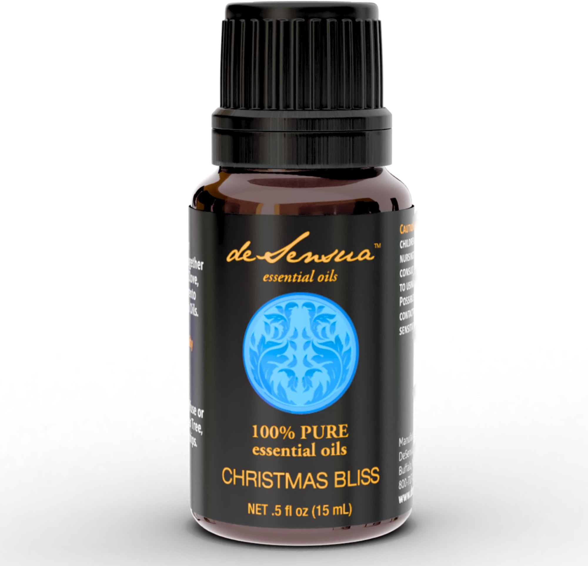 Christmas Bliss Pure Essential Oils Blend (15 ml) โ Relaxing Diffuser Aromatherapy โ Natural, Charming Blend of Nutmeg, Orange, Clove, Cinnamon & More