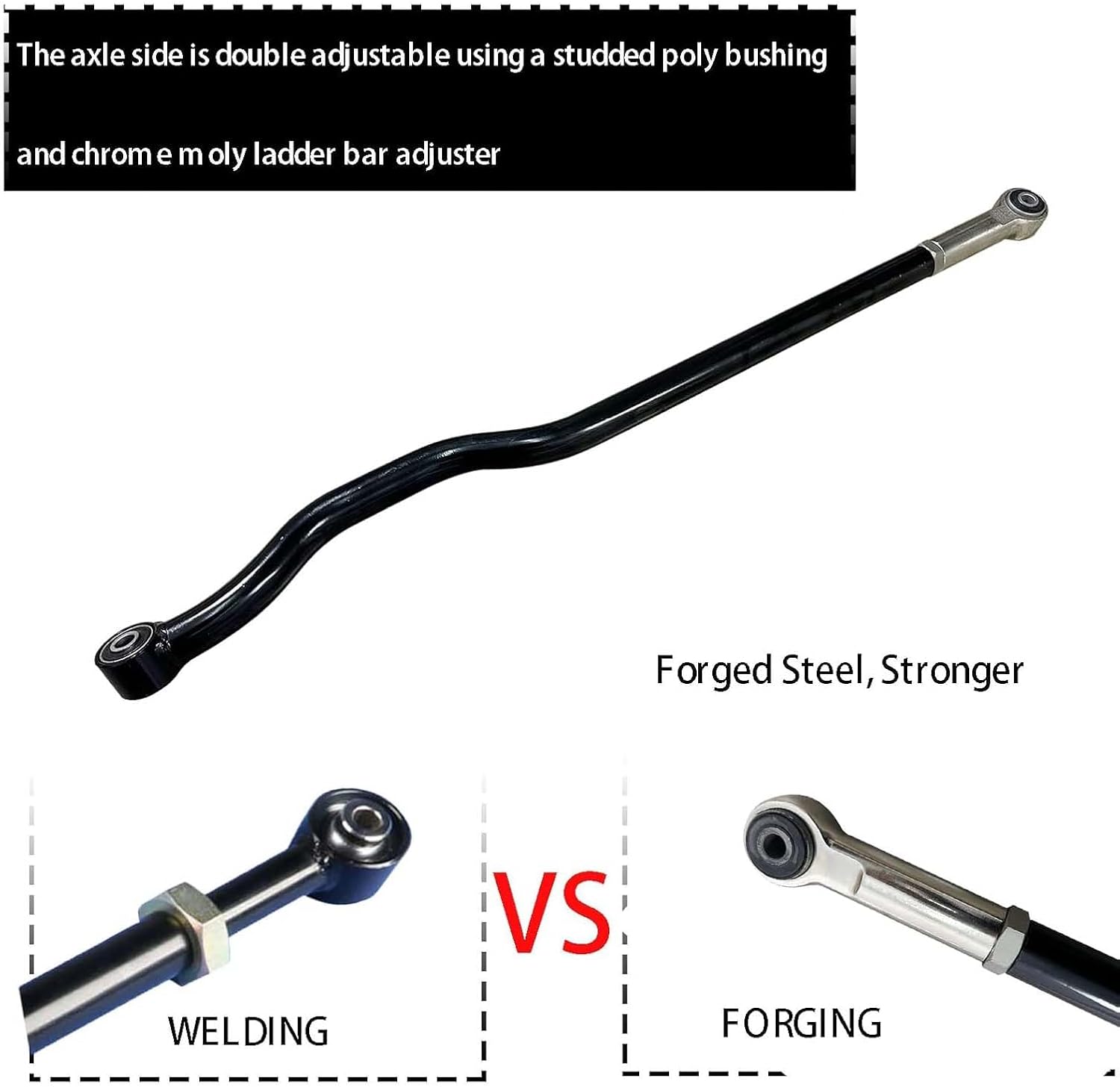 Forged Front &Rear Adjustable Track Bar For 2.5-4.5" Lift Kit Compatible with 2018-2021 Jeep Wrangler JL 4WD Suspension Lift Kit Upgraded Heavy Duty Trackbar