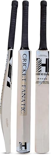 Heega Fanatic Middler Kashmir Willow Cricket Bat | Half Width Middling Training Purpose Practice Bat | Leather Ball Bat | ...