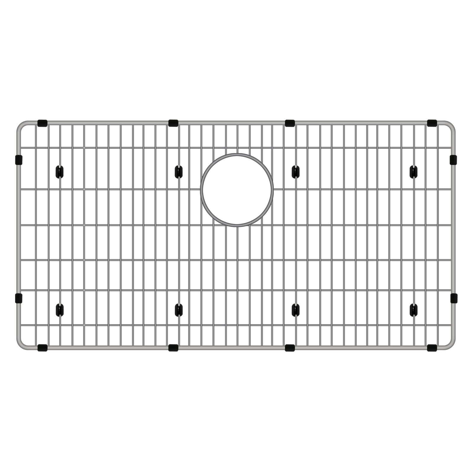 CTXBG2614 Sink Grid, Stainless Steel Bottom Grid 26-3/8" x 14-3/8" x 1-1/4" Single Sink Bowl Protector for Kitchen, Bathroom, Yard, Office, Basement, Garage
