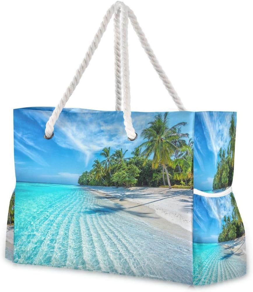 Beach Bags for Women Ocean Tropical Beach Large Beach Tote Bag Swim Pool Bag Beach Bag