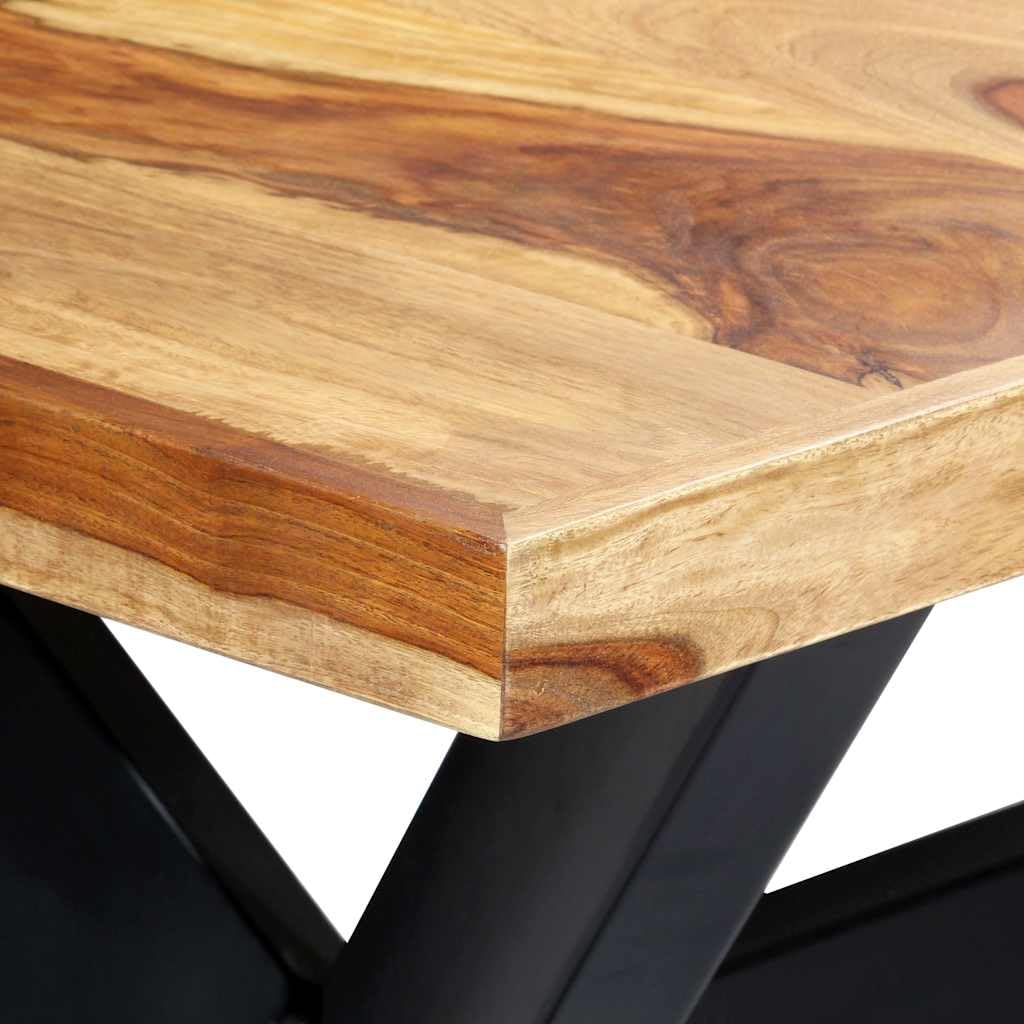 Stół do jadalni 180x90x75 cm lite drewno akacjowe, styl industrialny ze