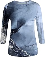 Vista 2 de Tops elegantes para mujer, estampado de moda para otoño e invierno, casual, cuello redondo, estampado de manga larga