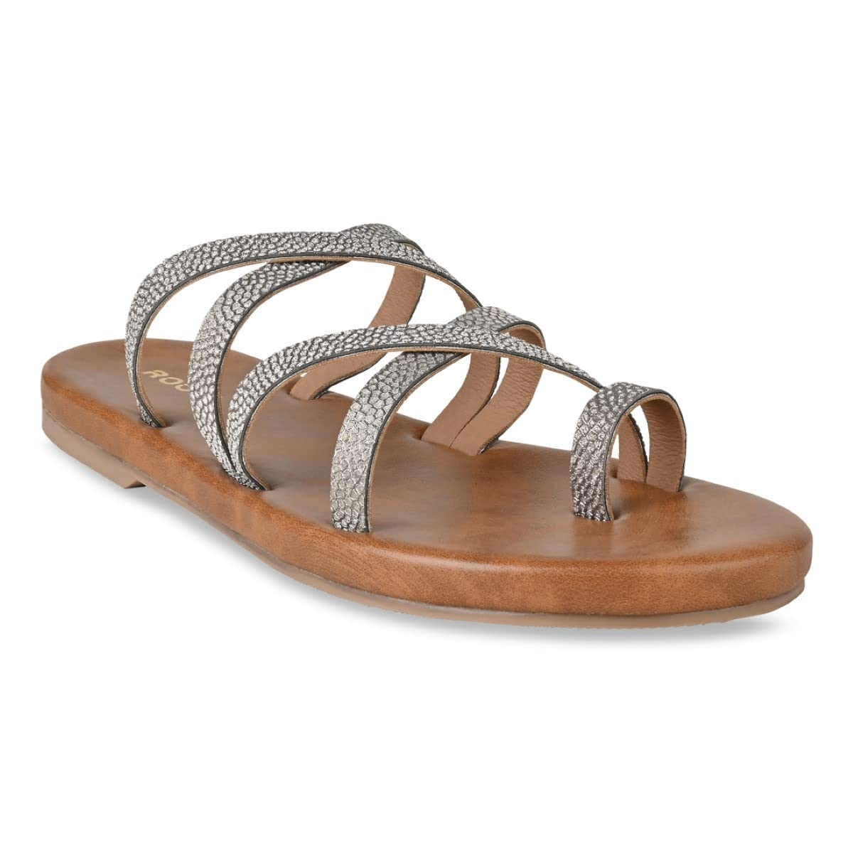 ROCIA By Regal Antique Gold Women Strappy Flats (B0C299CRL1) Amazon Price History, Amazon Price Tracker