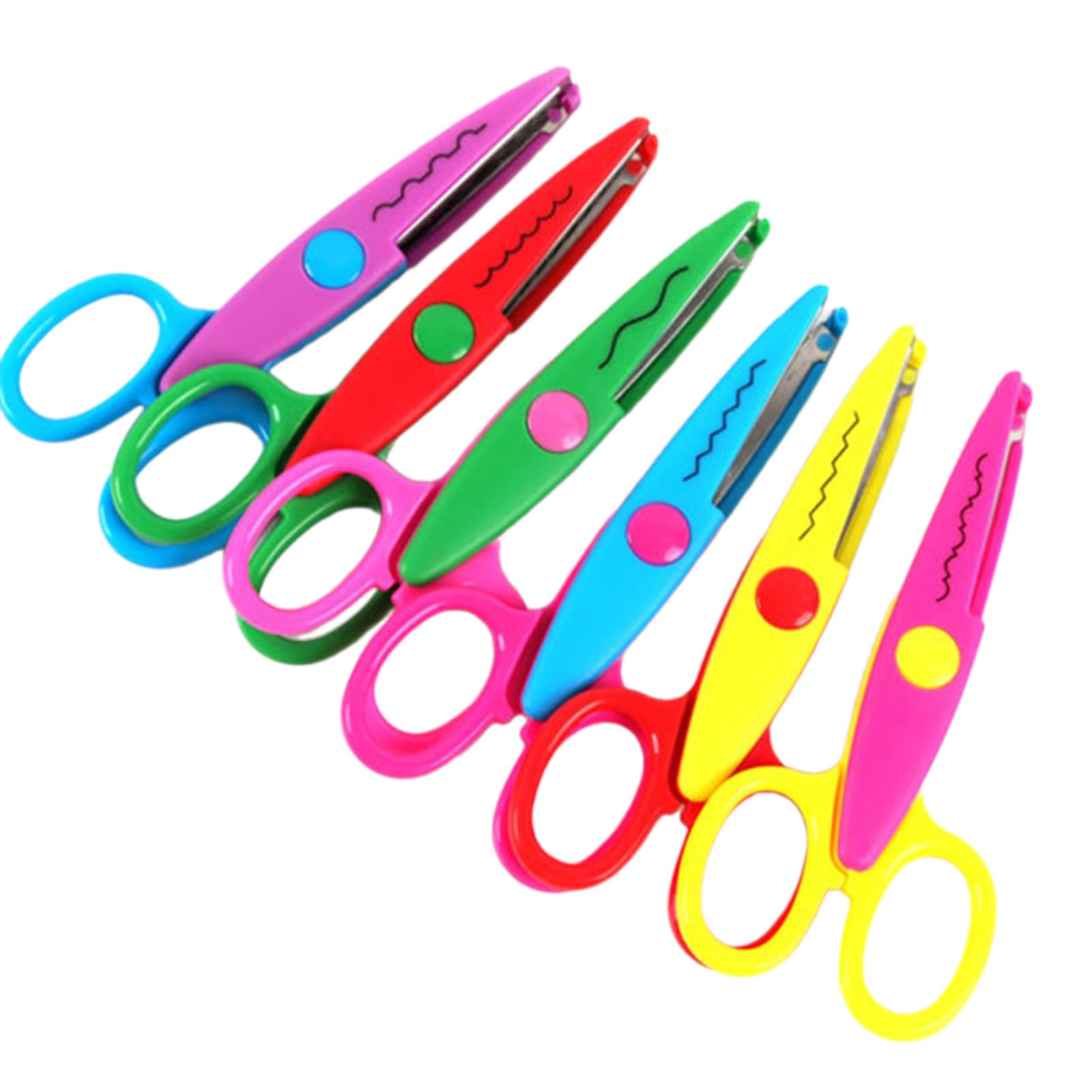 6Pcs Kids Craft Scissors Children Scissors Comfortable Grip Craft for Toddler Kid Scrapbooking Art Child