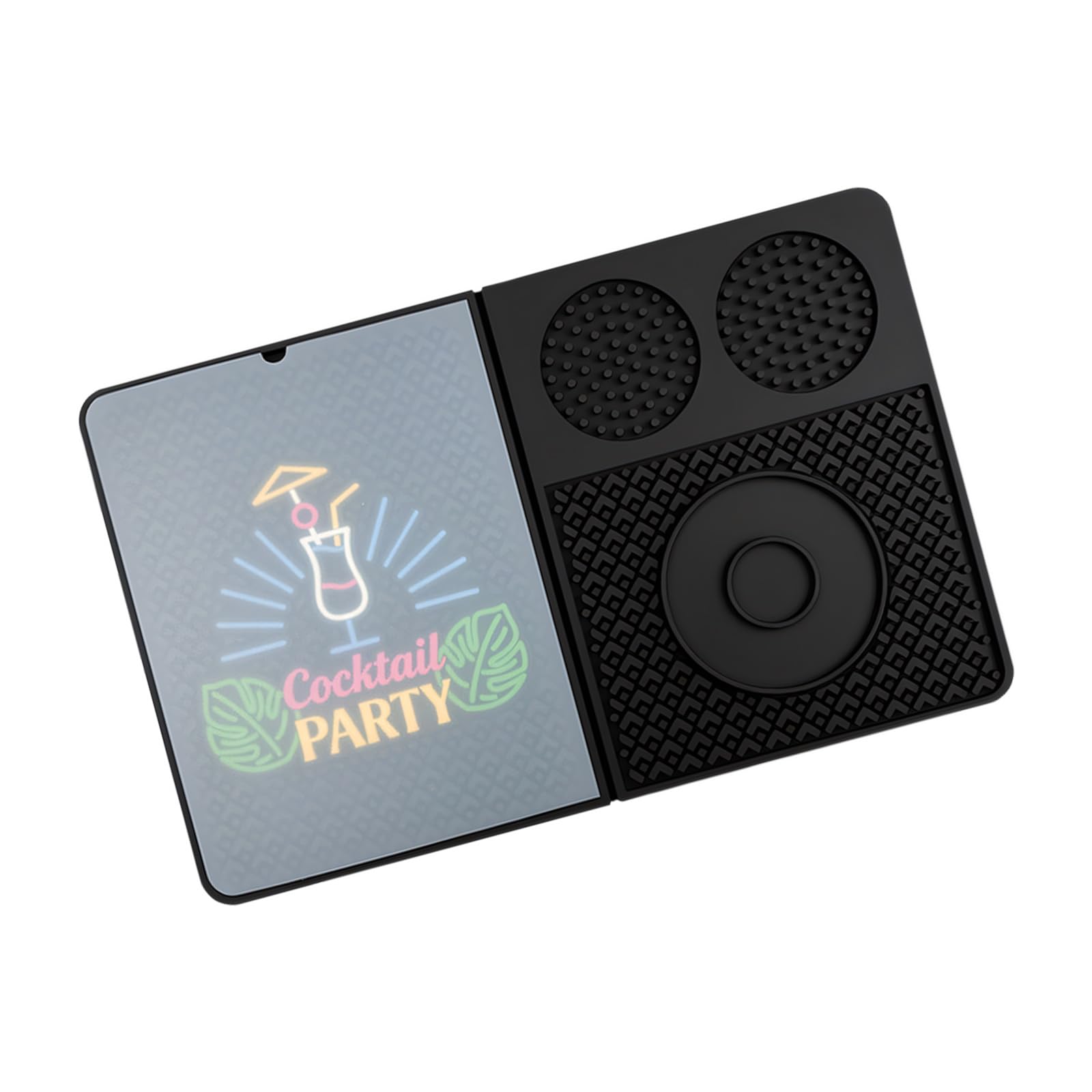 Msioytog Hold Silicone Drink Mat for Cocktail Making and Beverage Serving Protects Tables From Spills Stable Cocktail Station