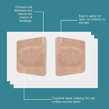 Multi-Purpose Nail Renew Patches, Fingernail Healing Stickers, Nail Care Corrector Sheets, Long Wear Protection, Manicure Support Aid, 6.1x3.5cm/2.4x1.38 Inches, For Night Time