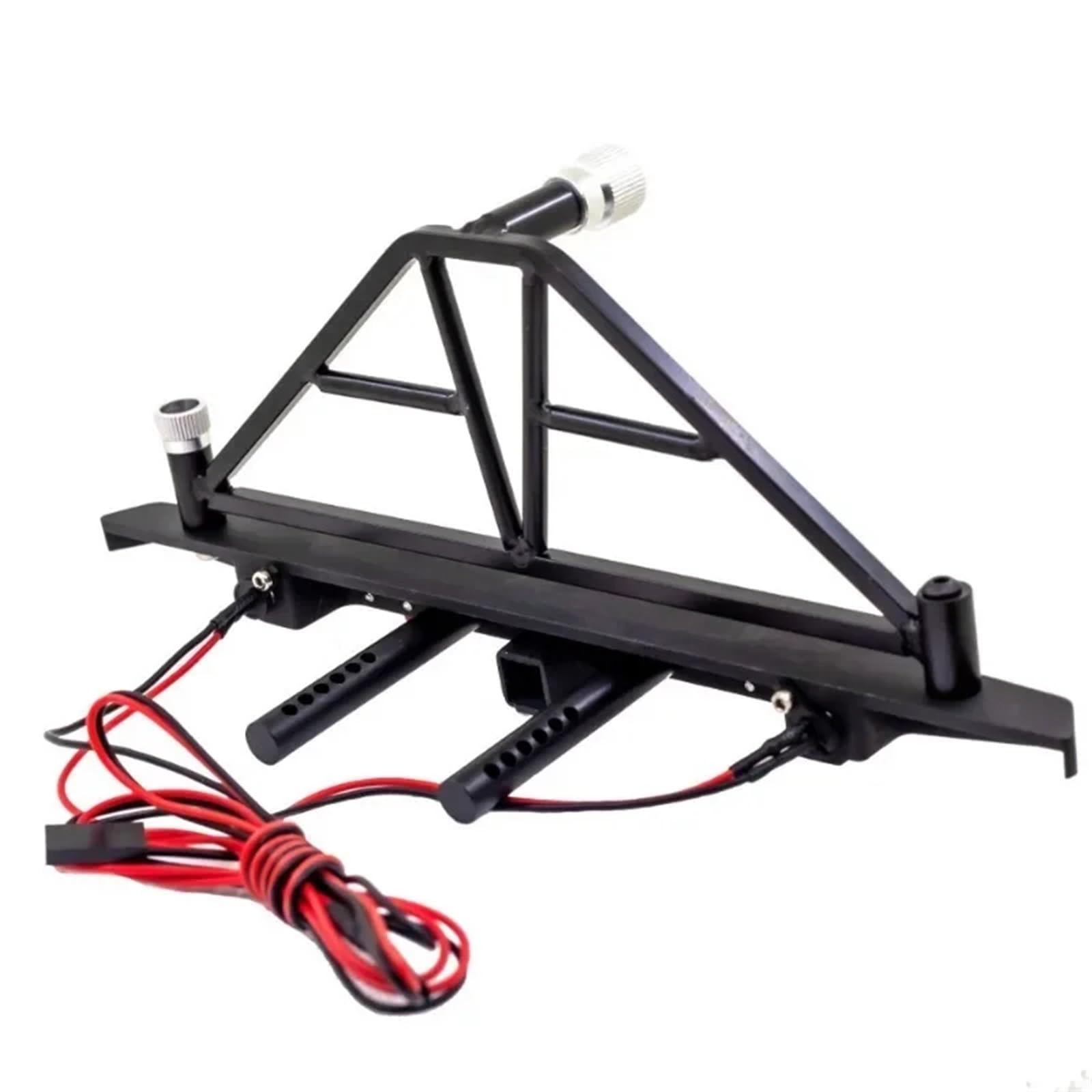 RC Modificaciones Para SCX10 Para TRX4 Para Axial III 1/10 Parachoques Delantero Trasero Metálico Con Luces Coche RC Crawler Piezas Recambio Mejora Modelos Coches(Rear)