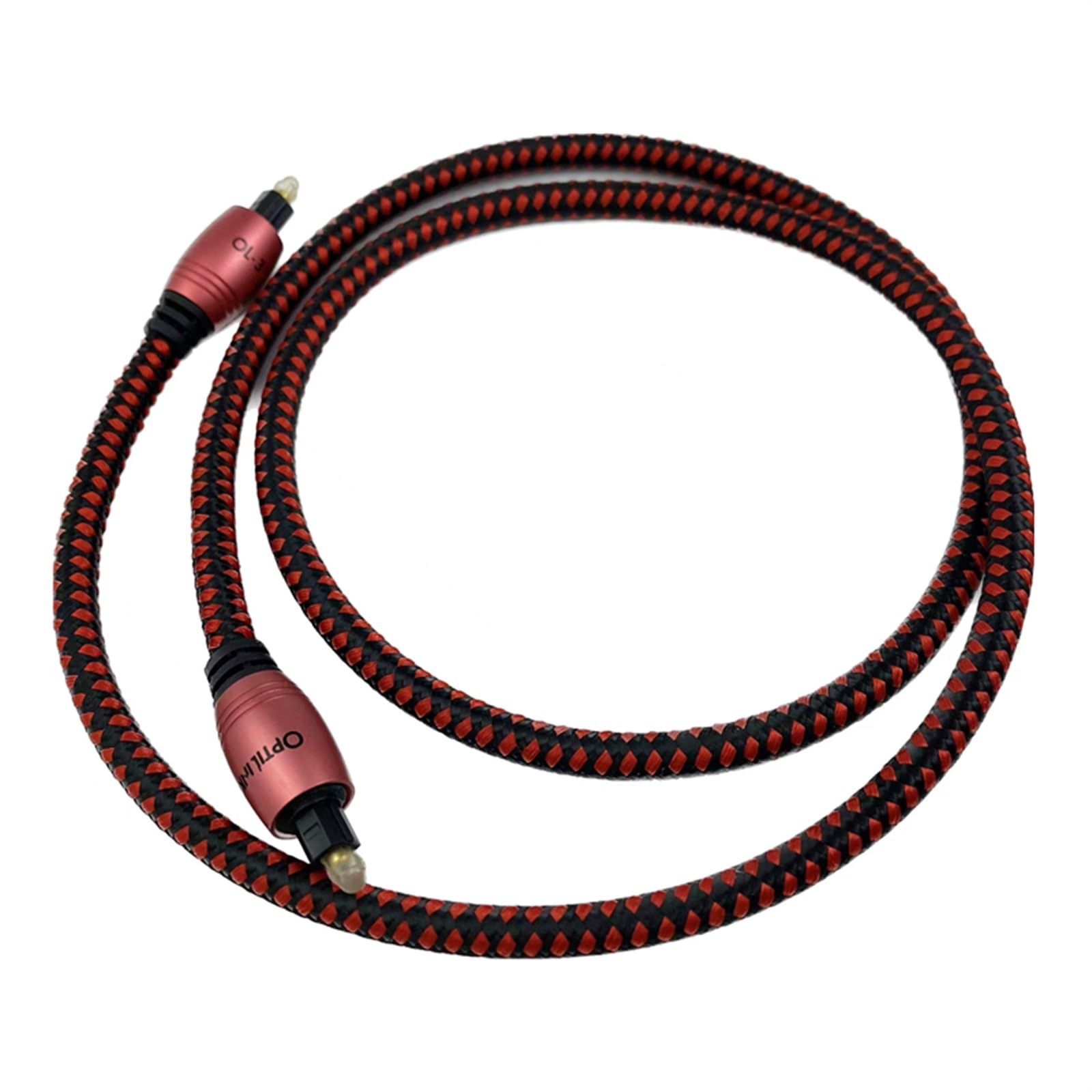 Cable de fibra óptica HiFi Audio Digital Line Audiophile Optilink-3 Toslink HiFi (Color : Red, Size : 1m)