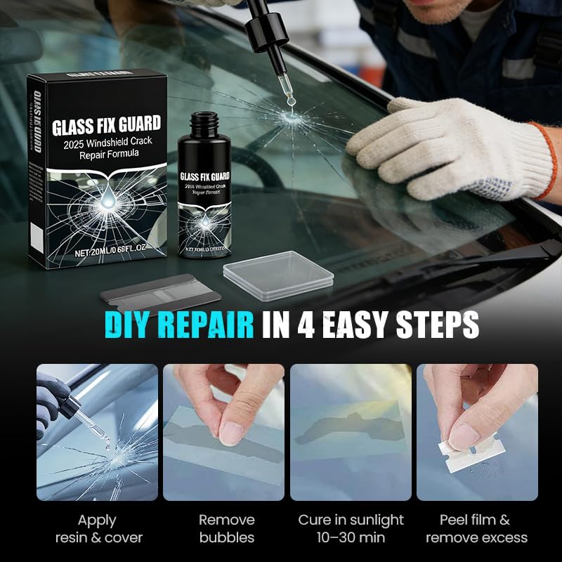2 PCS Windshield Crack Repair Kit,Upgraded Windshield Crack Repair Kit, Suitable for Repairing car Windshield Cracks, Repairing Cracks