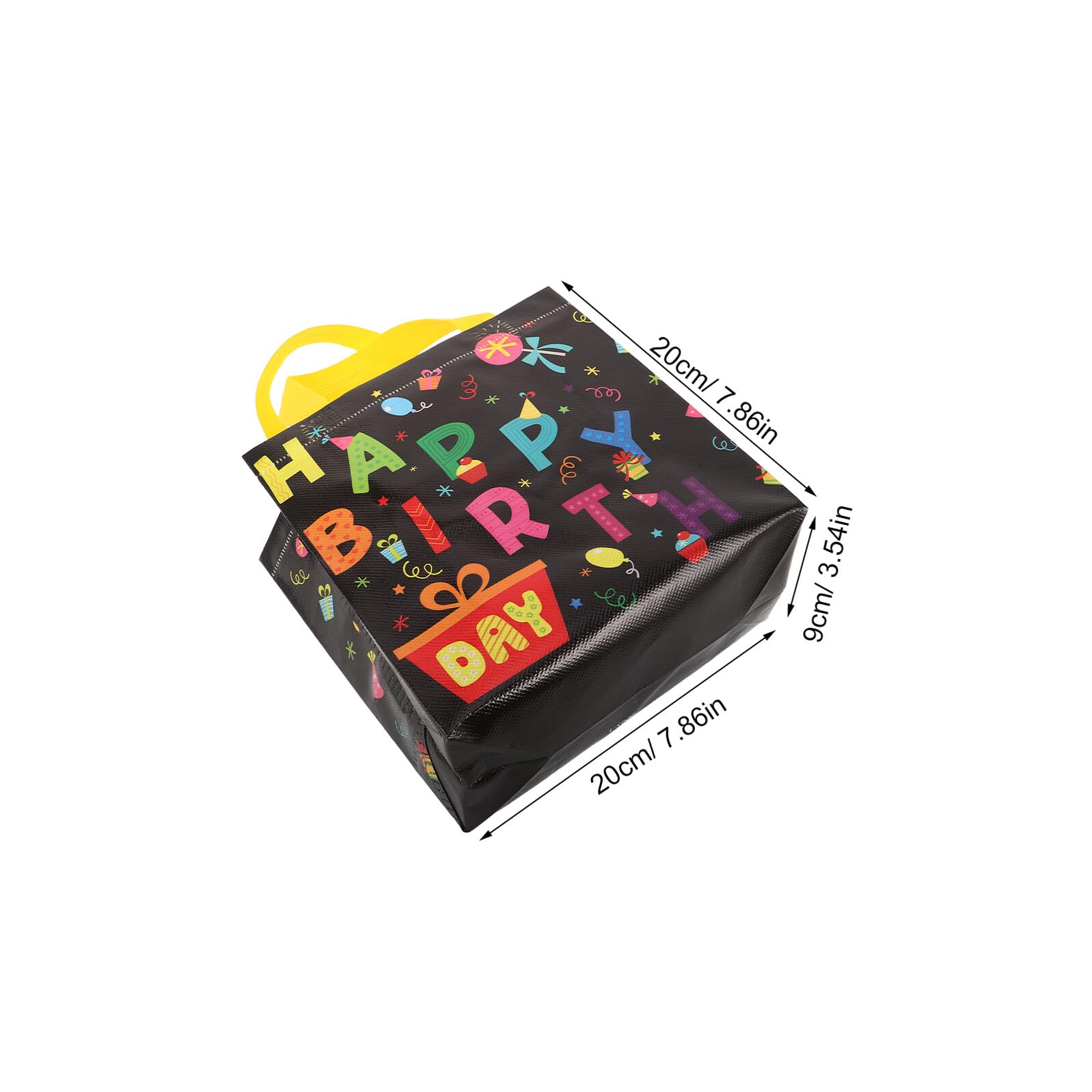 GRIRIW 30 Piezas 30 Bolsas de Obsequio para Cumpleaños con Asas, Bolsas de Dulces No Tejidas Reutilizables, Tamaño Mediano, Color, Ideales para Fiestas Infantiles y Celebraciones