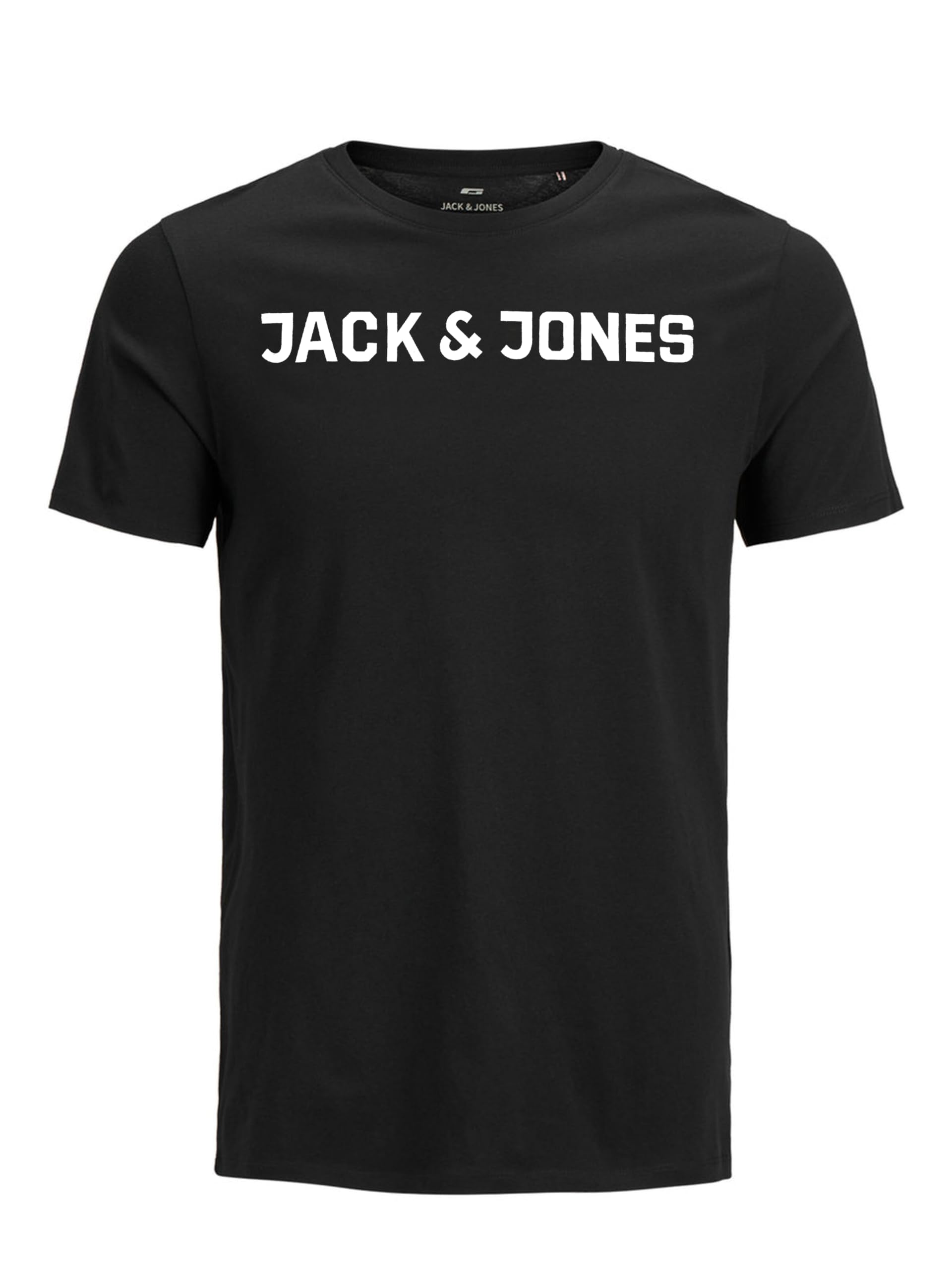 JACK & JONES Male Logo T-Shirt, Black (Black Black), L