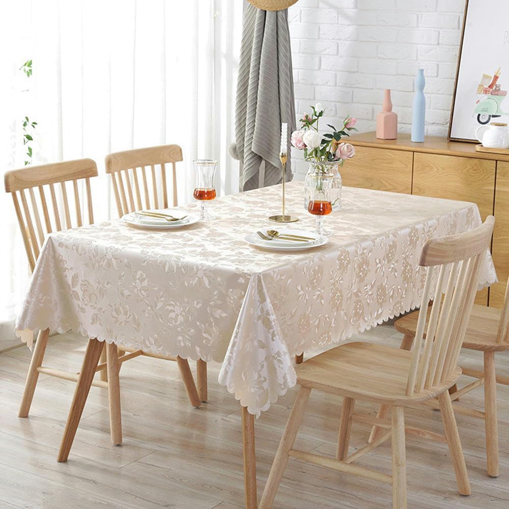 Nappe fleurie rectangulaire en PVC pour embellir vos dîners de famille