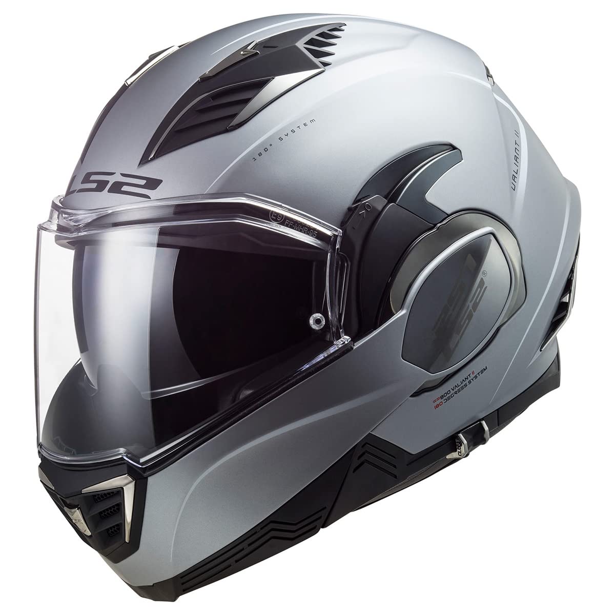 Photo 1 of LS2 Helmets Valiant II Modular Helmet Medium Matte Silver