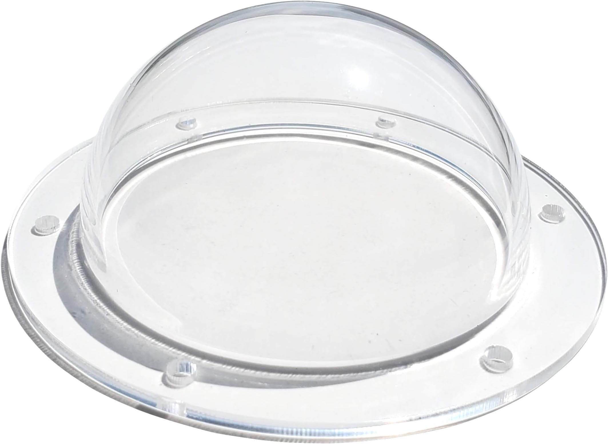 Supreme Tech Acrylic Dome/Plastic Hemisphere - Clear - 3" Diameter, 1/2" Flange with Pre-Drilled Holes