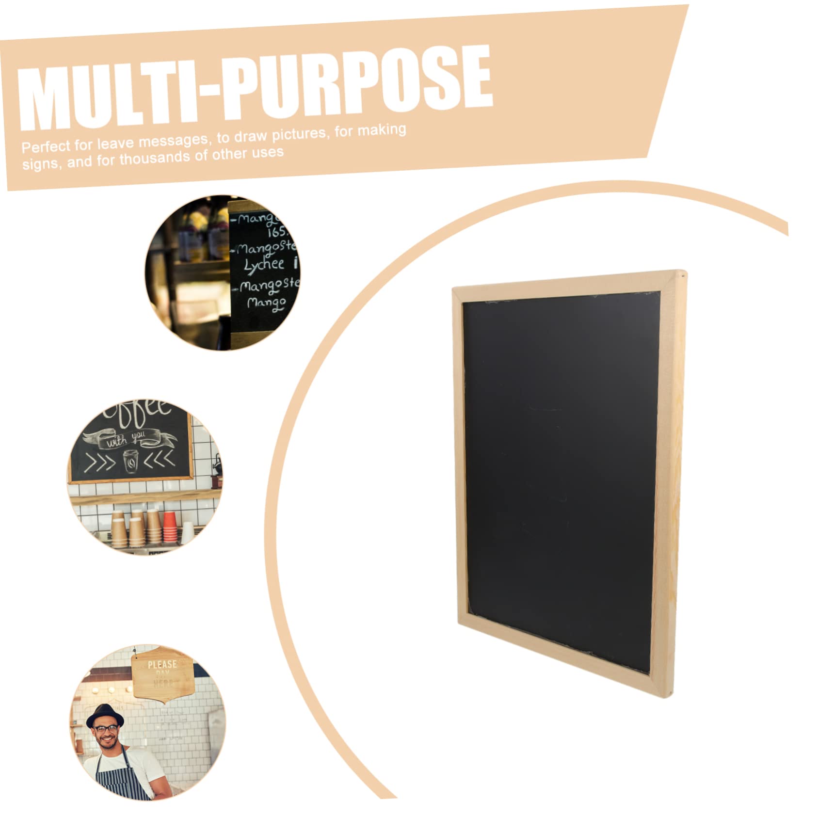 Holibanna 1set Chalkboard Sign for Tabletop Display Versatile Hanging Menu Board for Cafes Restaurants and Buffets Easy to Wipe and Write for Events and Parties