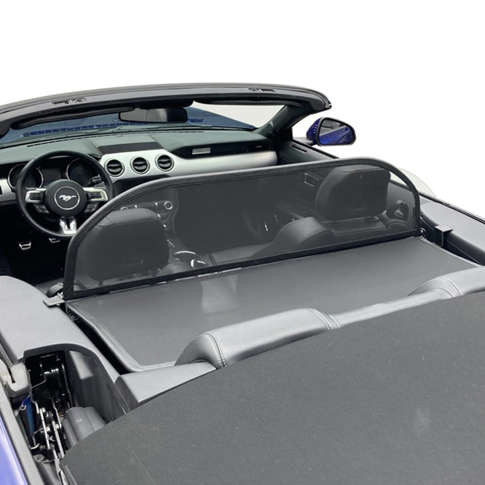 Aperta Filet Coupe-Vent Compatible avec Ford Mustang Noir Filet Anti-remous 100% sur Mesure OEM Qualité Windschott fabriqué aux Pays-Bas