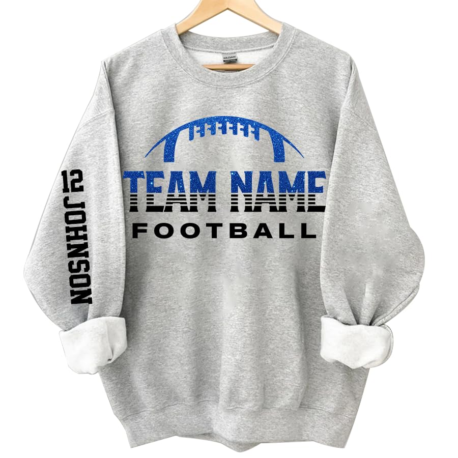 Personalized Women's Football Mom Shirt & Sweatshirt2