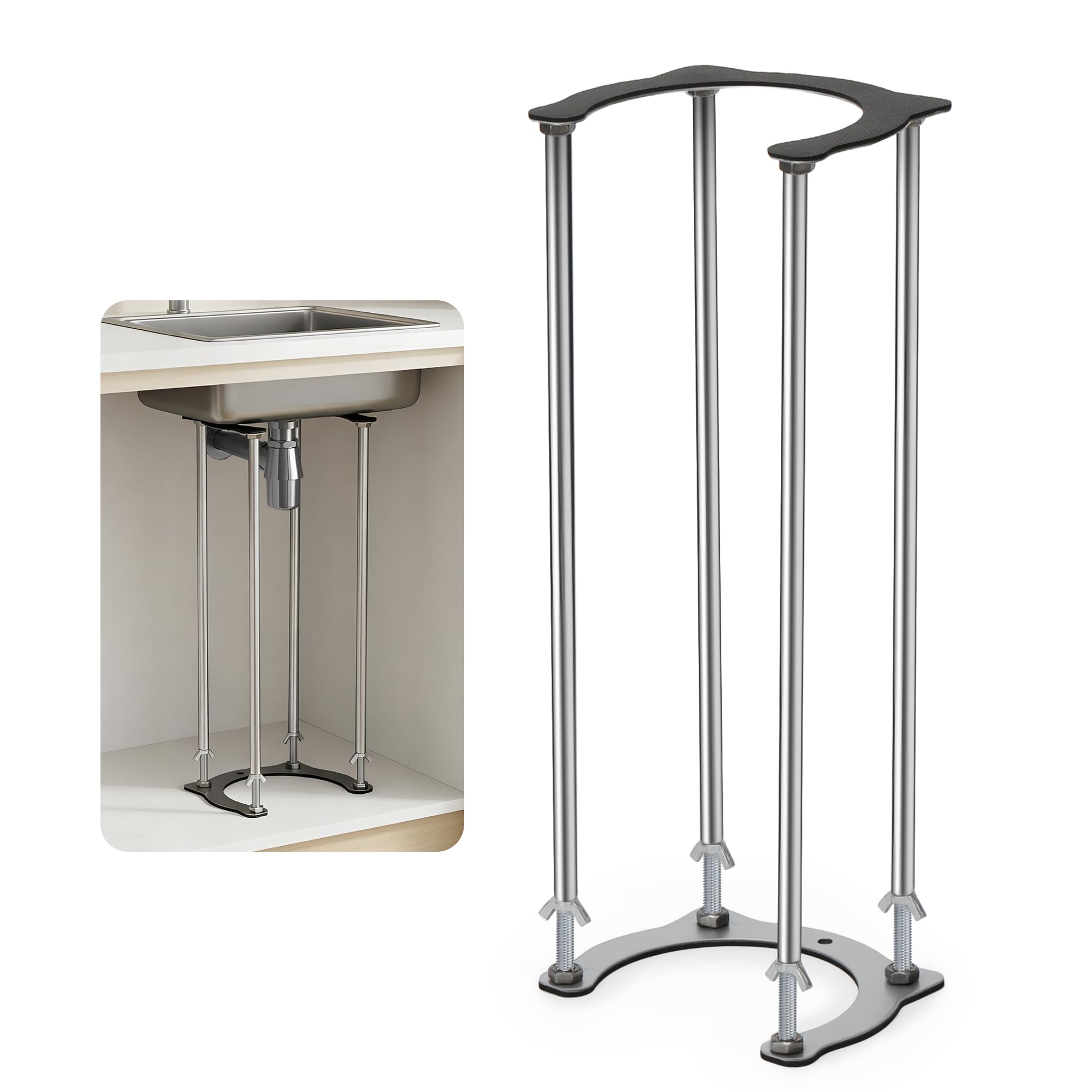 Photo 1 of Homar Undermount Sink Brackets, Adjustable Support Stand (18-30 in)