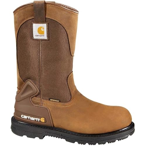 Carhartt Men’s 11" Soft Toe Wellington Work Boot, Waterproof, EH Rated, Cushioned Insole & Slip-Resistant Outsole