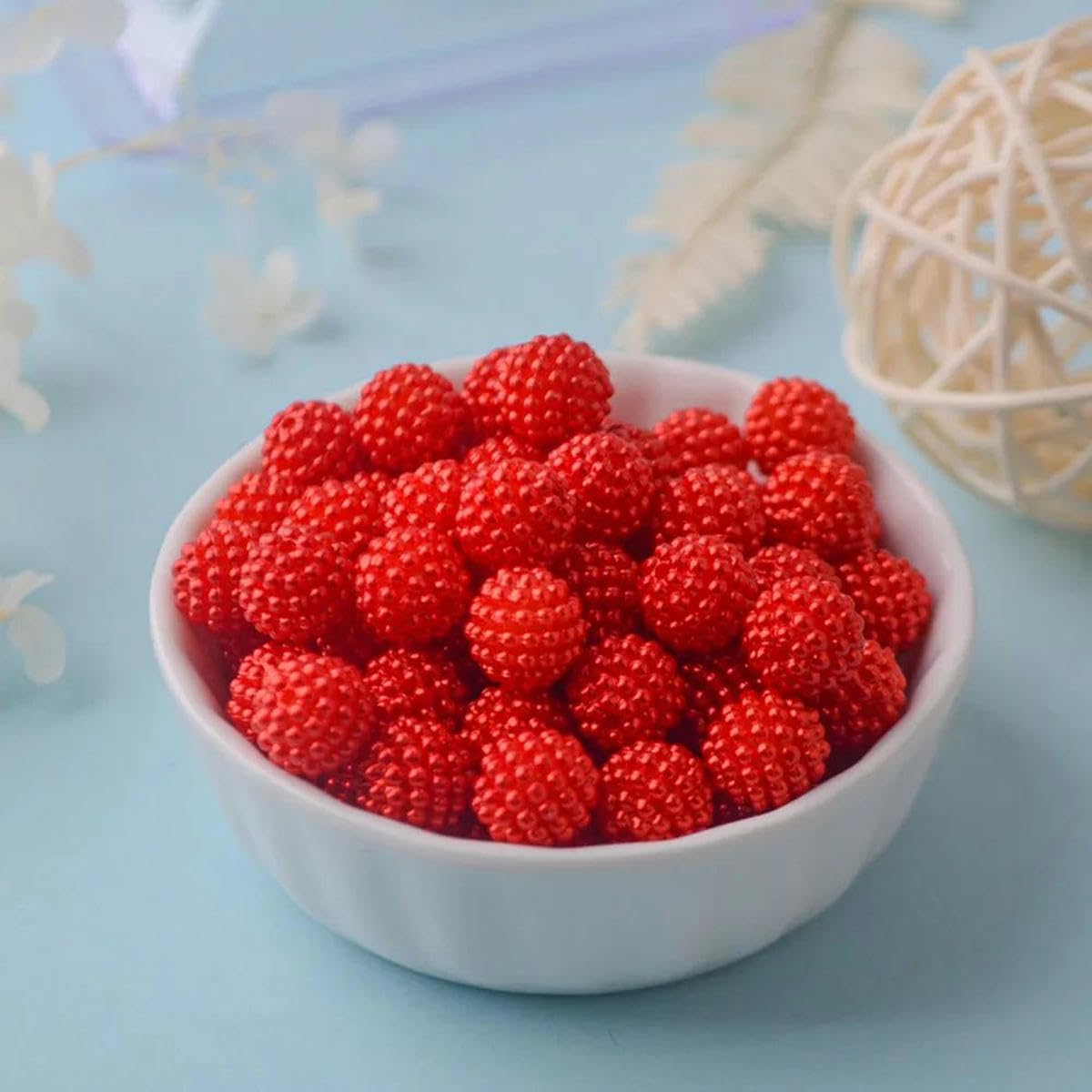 10/12/15 mm 500 g de perles d'imitation monochromes Bayberry Ball trou droit couleur perles en vrac accessoires de bijoux faits à la main - blanc 2-15 mm 200 pièces