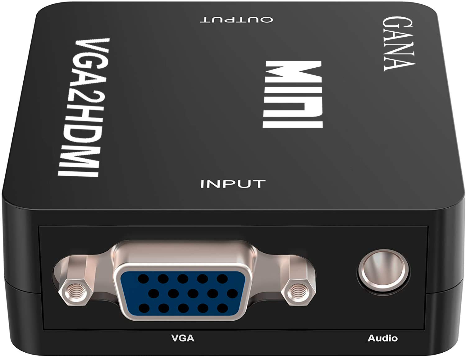 GANA Konwerter VGA na HDMI | adapter VGA na HDMI 1080P HDTV z kablem audio i kablem USB do telewizora, komputera, projektora, laptopa, DVD
