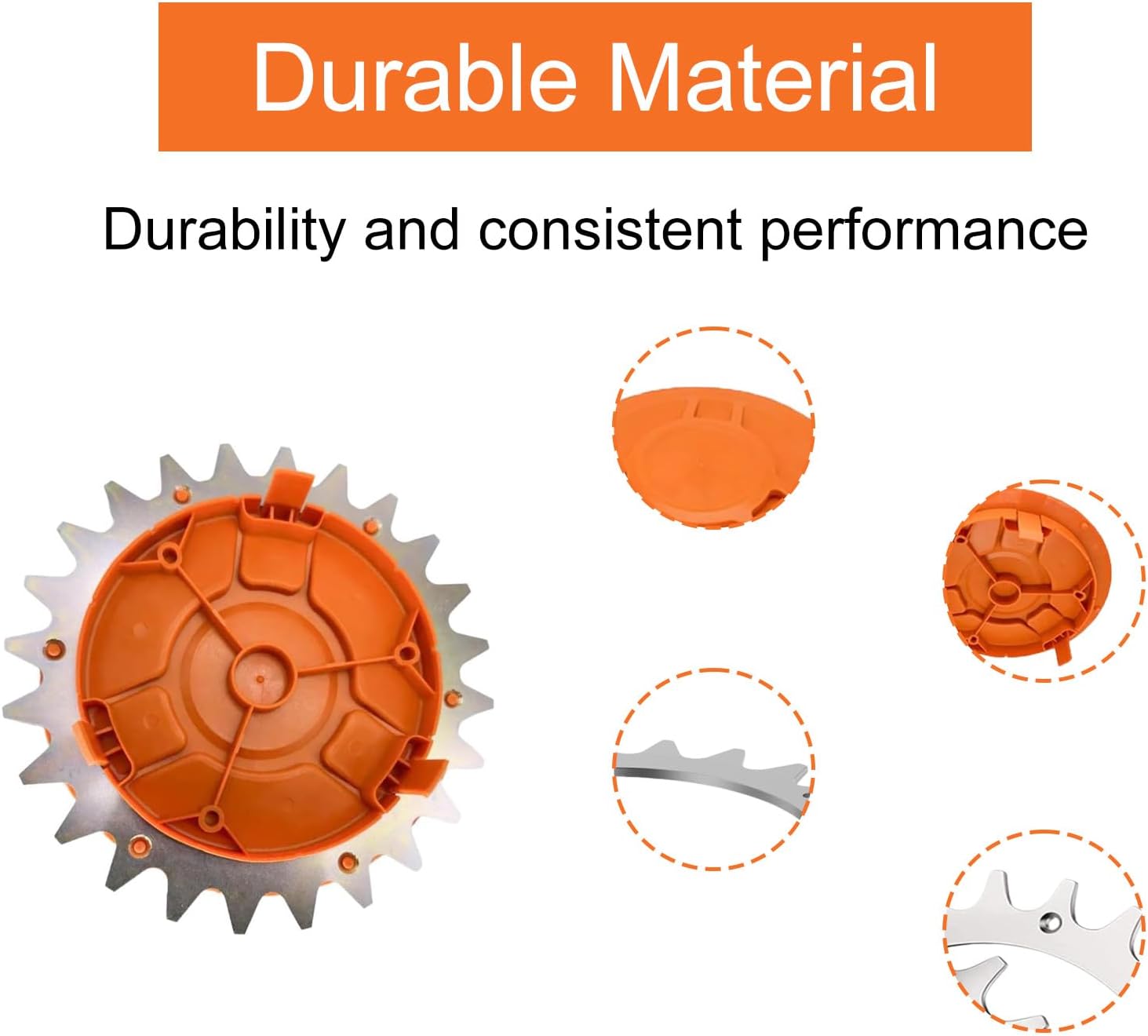Chuancheng RSWL-01-1 Robotic Lawnmower Spikes Wheel Cover for Worx LANDROID S & M Series, Anti Slip Spikes Replacement Parts Lawn Mower Accessories