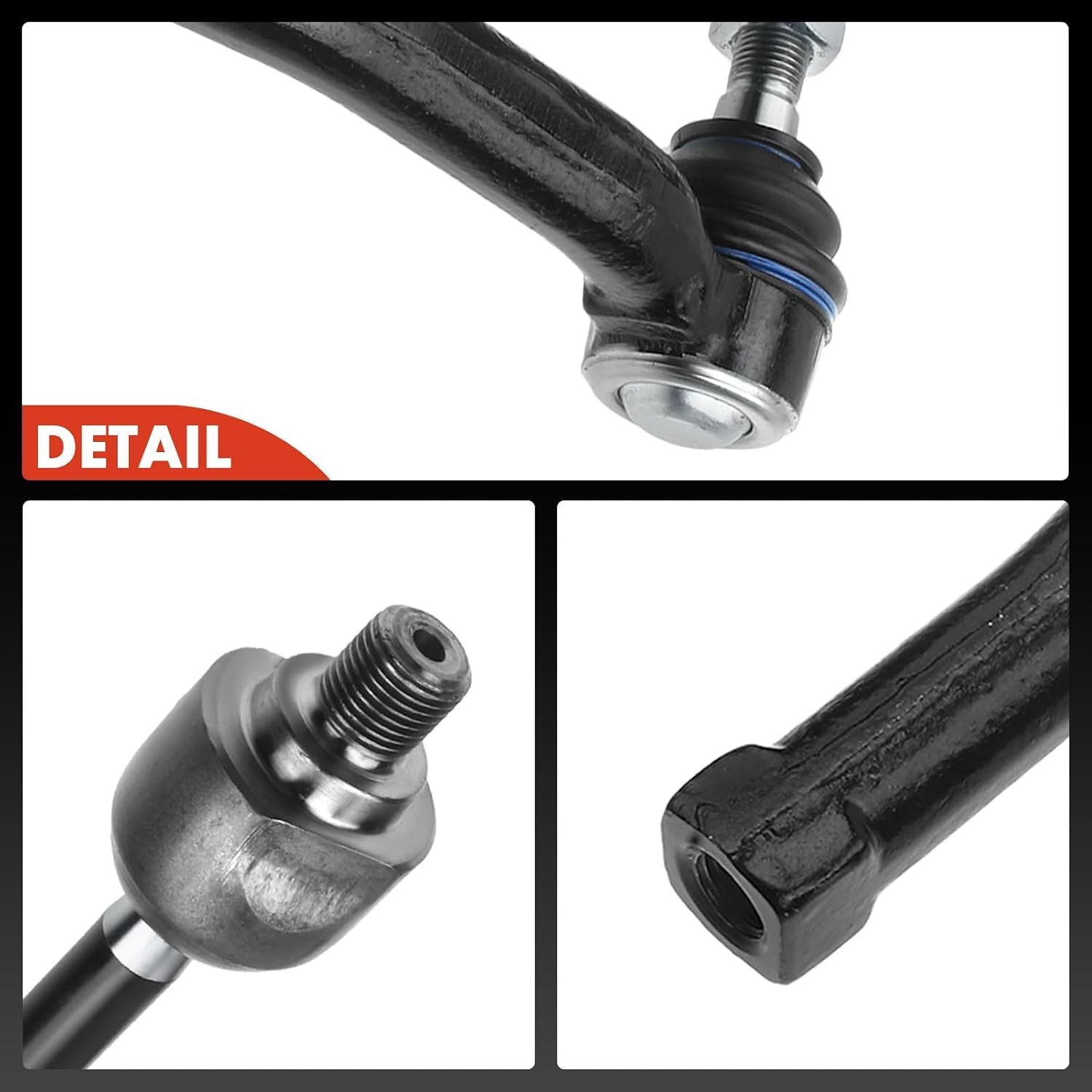 A-Premium Set of 4, Front Inner & Outer Tie Rod End Kit, Compatible with Chevrolet Aveo 2004-2011, Aveo5 2006-2011, Pontiac G3 2010, G3 Wave 2009, Wave 2005-2008, Wave5 2007, Suzuki Swift+ 2004-2010