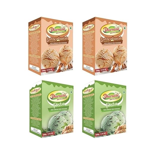 2 Butterscotch + 2 Pista Ice Cream Premix Powder | Combo of 4 | 400gm