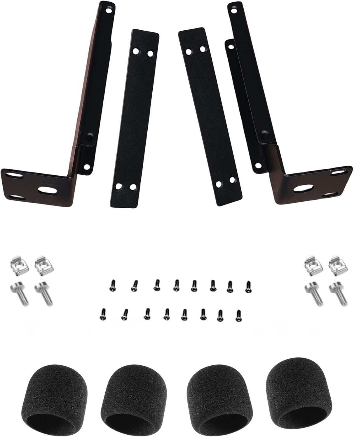 Rack Mount Hardware Kit Fit for Shure SLX4, SLXD4, GLXD4R, GLXD4R+ and P9T Dual Wireless Microphone Installing (Rack-P9T-Dual)