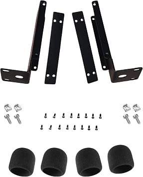 Rack Mount Hardware Kit Fit for Shure SLX4, SLXD4, GLXD4R, GLXD4R+ and P9T Dual Wireless Microphone Installing Rack-P9T-Dual