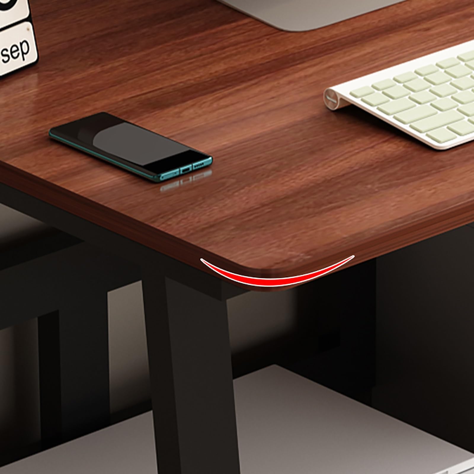 Narożne biurko komputerowe z regulacją wysokości stolik na laptopa domowe biuro stacja robocza biurko do gier nowoczesny biały i czarny design 70 cm / 27,55 cala idealne do biura i nauki