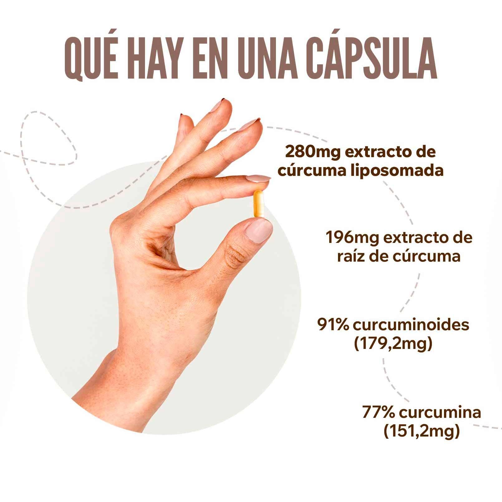 HSN Estratto di Curcuma Liposomiale 280mg (91% Curcuminoidi, 77% Curcumina) | 60 Capsule Vegetali | Tecnologia LipoCellTech™ Protezione Liposomiale +BIODISPONIBILITÀ | Non-OGM, Vegano, Senza Glutine