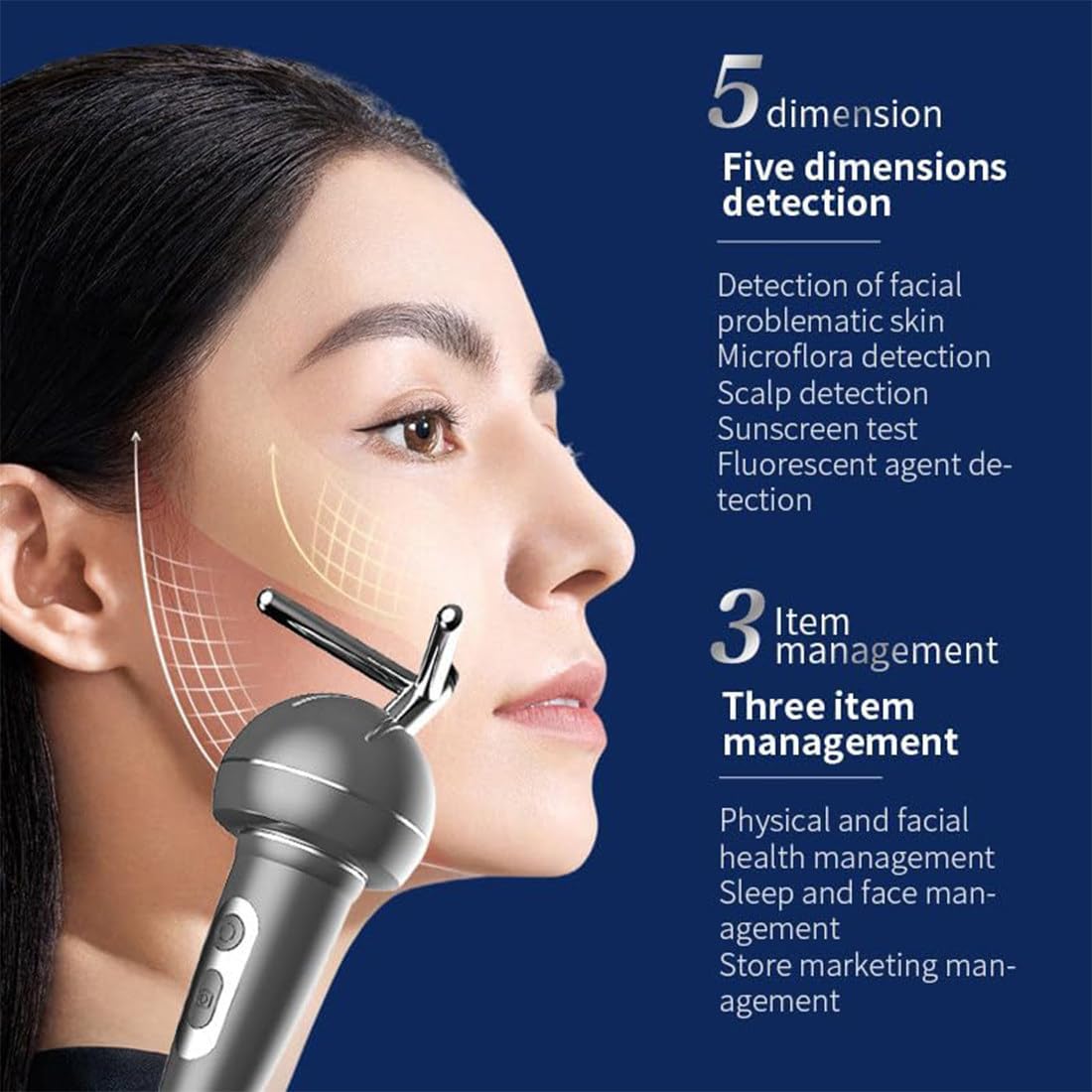 Máquina Profesional De Análisis Cutáneo, Analizador Cutáneo Facial IA Multiespectral 21,5 Pulgadas, Informes De Cliente Y Comparación Antes/Después, Escáner De Rostro Y Cuero Cabelludo