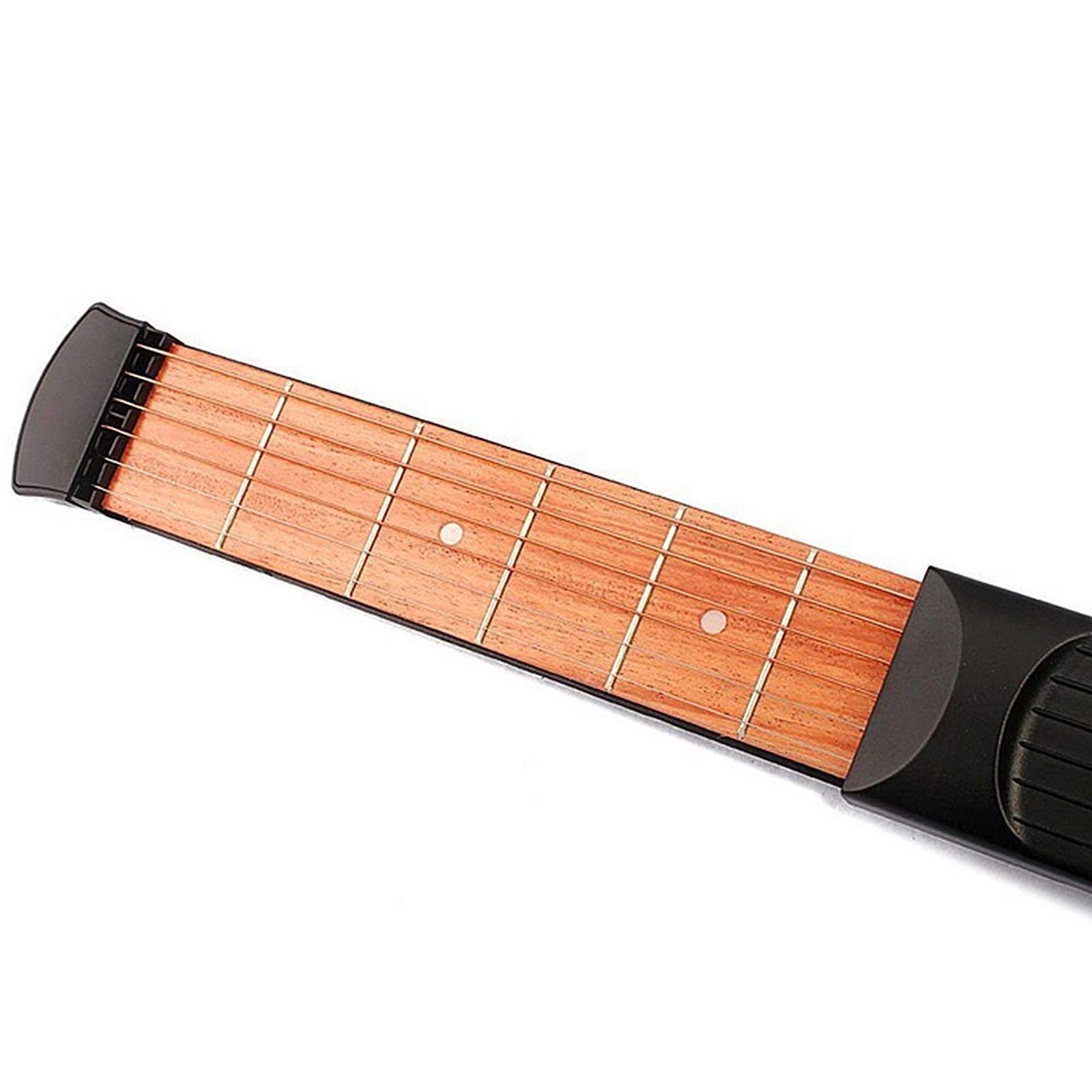 Narzędzie do ćwiczeń gitary kieszonkowej, czarny przenośny trener akordów gitarowych, kieszonkowa gitara ćwiczenie szyi dla początkujących trenażer trener palcowy