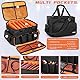 OUUTMEE DJ Tasche, DJ Cable File Bag, verstellbaren Trennwänden und Zwei separaten Taschen, für professionelle DJ-Ausrüstung kabeltasche, Musikinstrumente und Zubehör 40x28x30CM