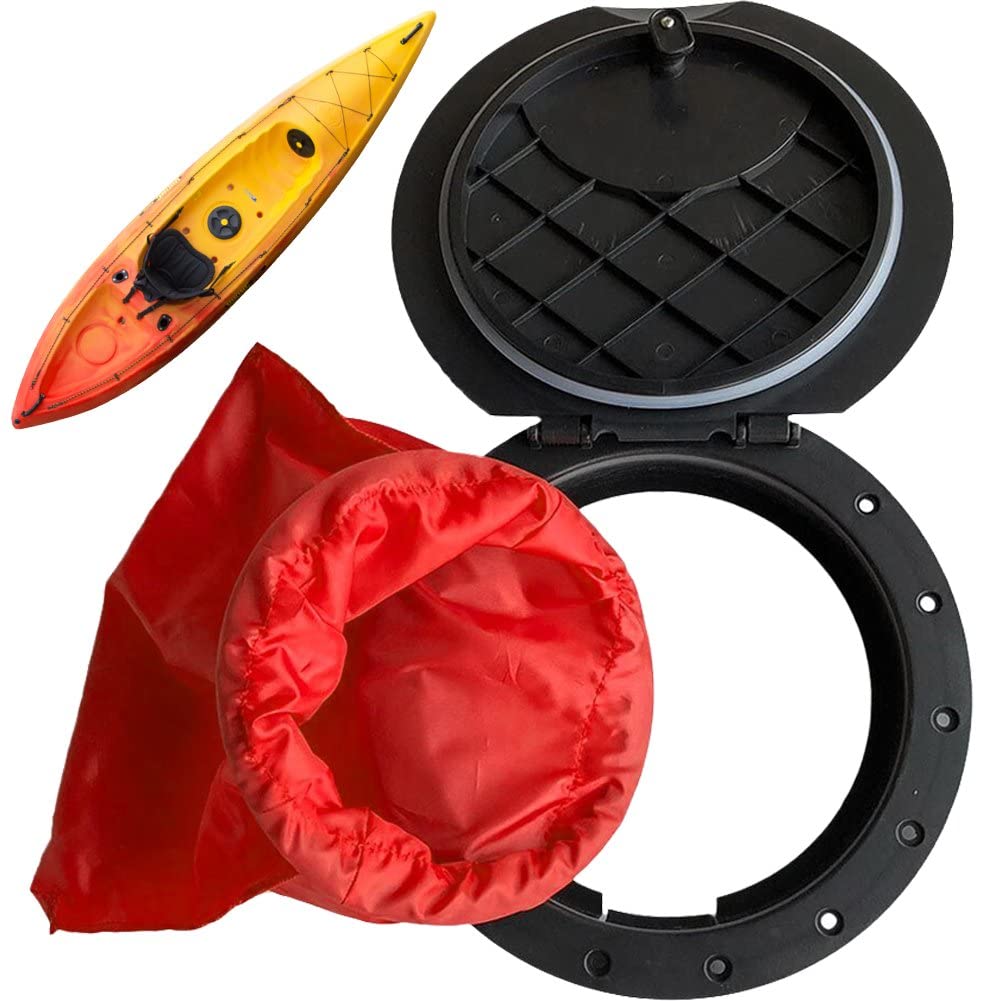 Couvercle de trappe étanche avec sac à sec pour accessoires de gréement de kayak