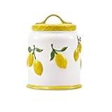 Lemon Handpainted 9 inch Stoneware Cookie Jar, Dishwasher Safe, Air Tight Seal for Keeping Cookie, Spices, Coffee