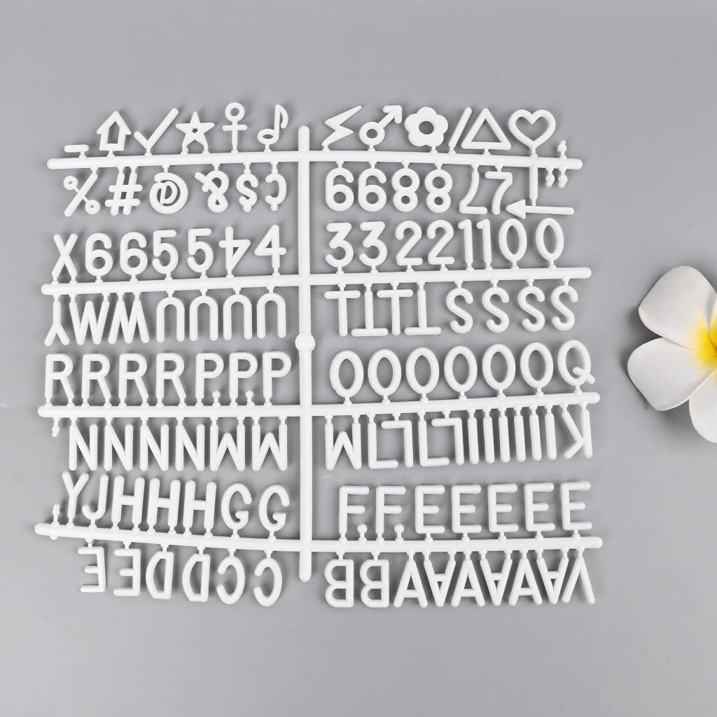 GMBYLBY 126x Letters Board Set White Numbers Special Characters Words Decoration for Changeable Message Signs Message Board with Letters White