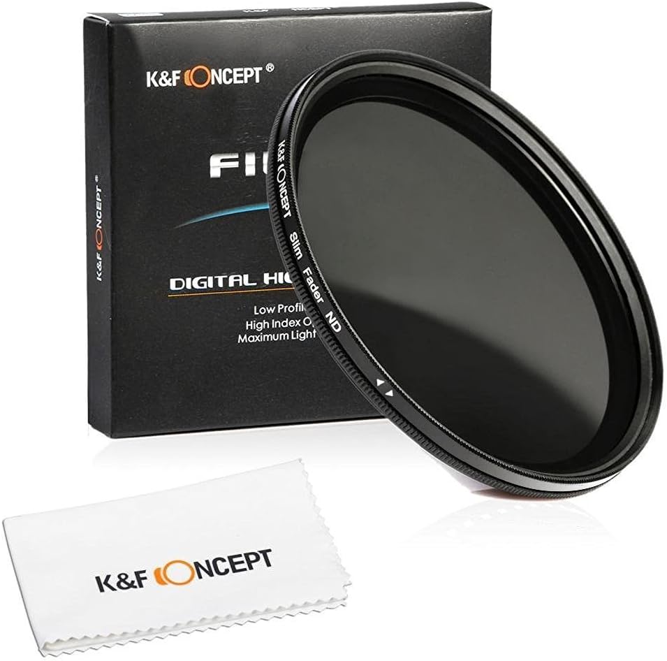 K&F Concept 37mm ND Fader Variable Neutral Density Adjustable ND Filter ND2 to ND400 for Panasonic LUMIX DMC-LX7 + Lens Cleaning Cloth