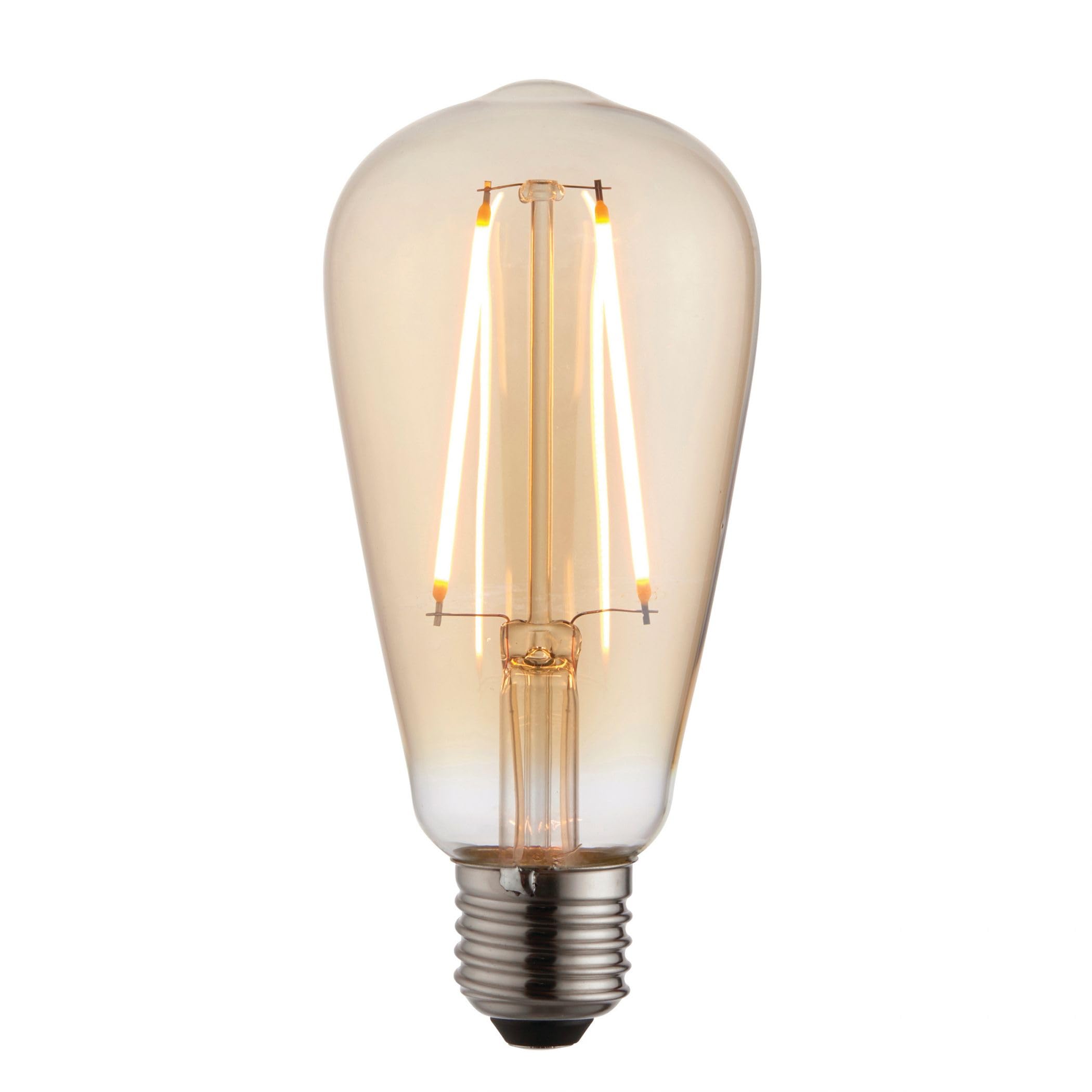 Endon Amber E27 Led Filament Pear 2W Warm White Accessory - Tinted Glass Bulb - 77107 Size 2