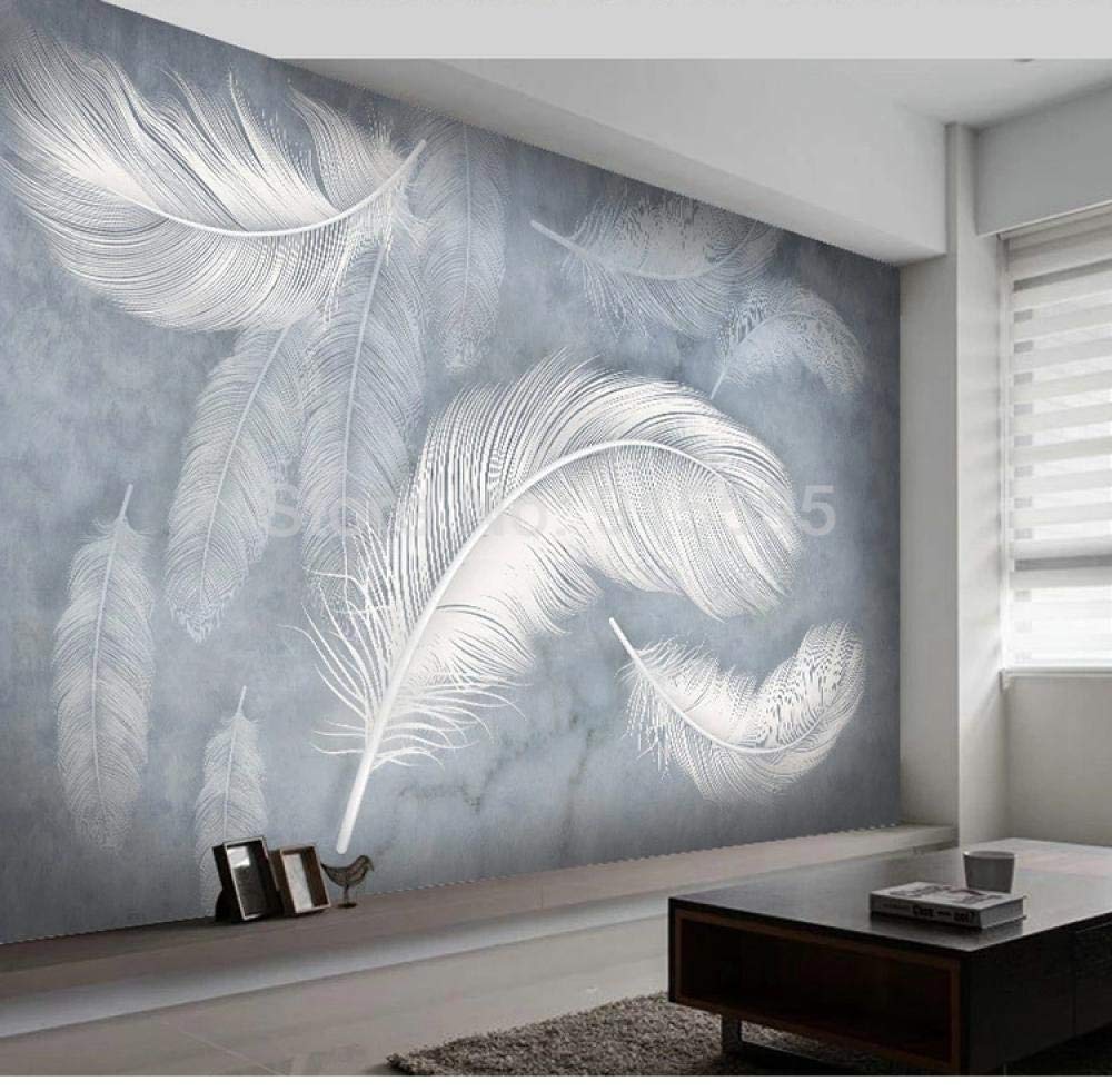 Papier peint 3D haut de gamme plume WLLLO 400x280