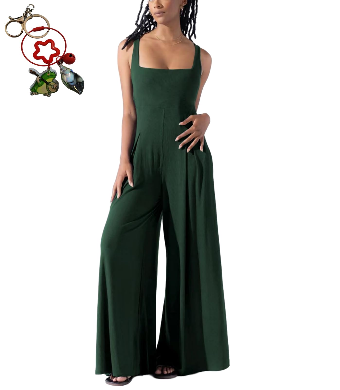 BONDIJ Mono de entrenamiento deportivo sin mangas elástico para mujer Push Up Neckline U Sexy Jumpsuit One Piece Gym Bodysuit Fitness Workout Yoga