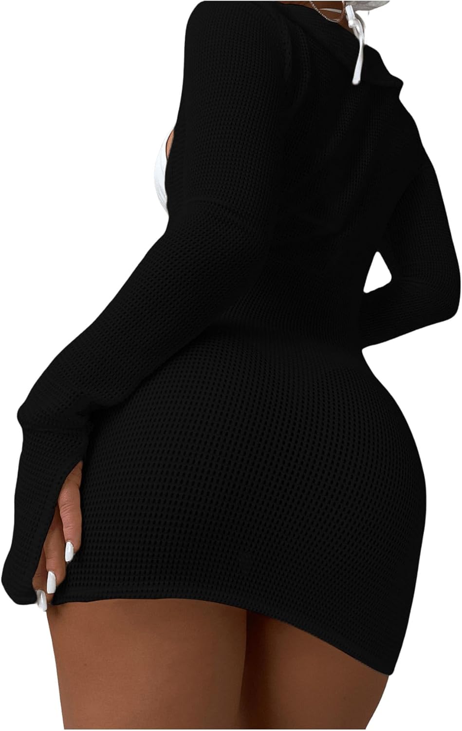 GORGLITTER Women's Crochet Bikini Cover Up Dresses Long Sleeve Beach Bathing Suit Swimsuit Coverups Dress Summer 2025