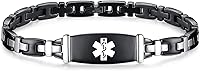 Vista 30 de Pulseras médicas de la identificación de la alerta del acero inoxidable de la señora de la manera