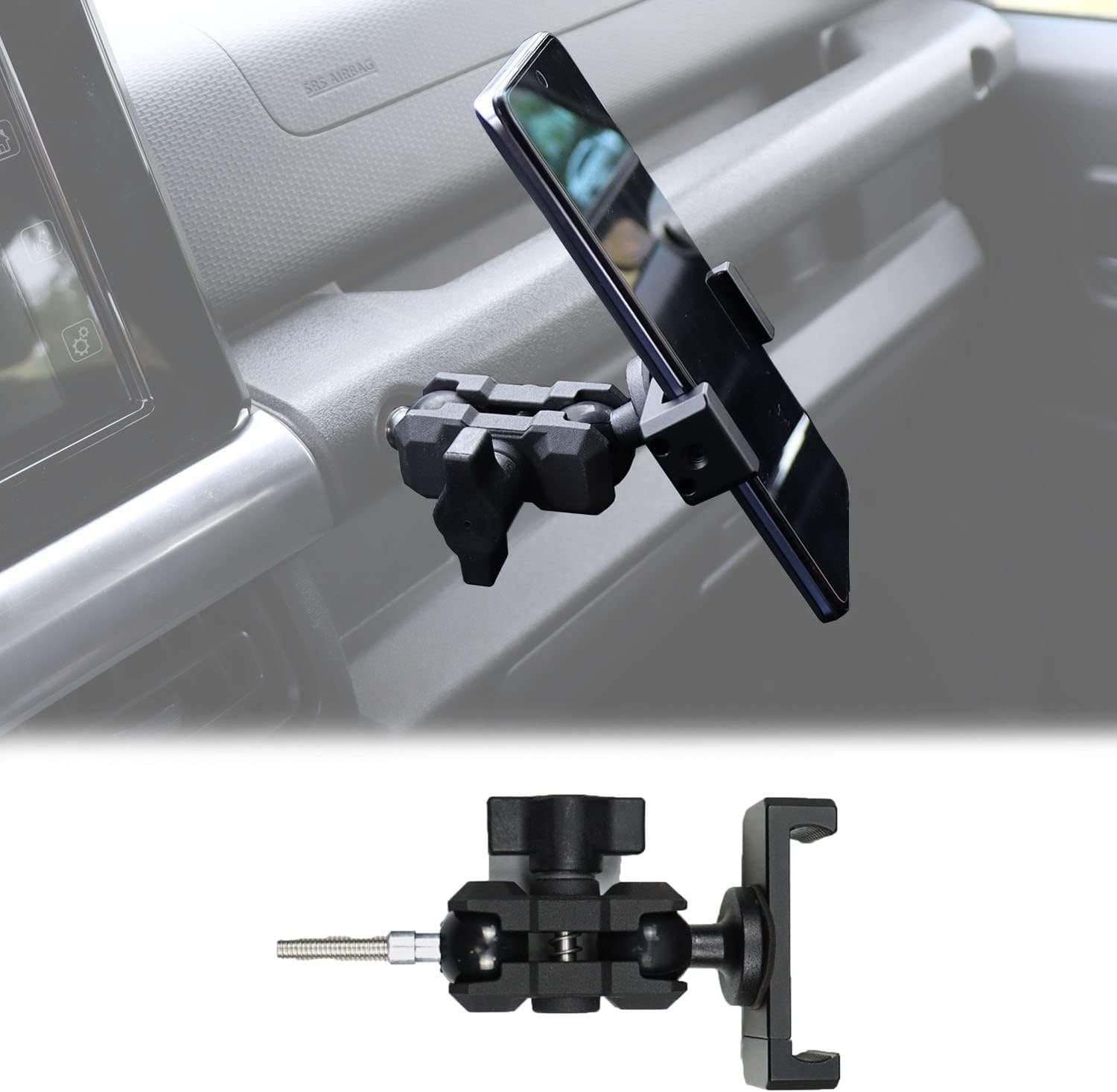 Car Phone Holder for Suzuki Jimny JB64 Jimny Sierra JB74 JC74 Nomad Smartphone Holder Phone Stand Aluminum Car Interior Parts Accessories Custom Designed 2019-2024