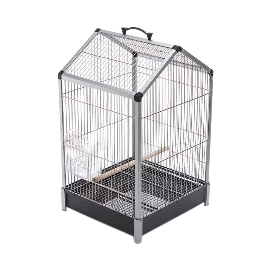 HTTGDGDH Parrot Bird Cage Stainless Steel Birdcages Large Metal Bird House Carrier Outdoor Balcony Flight Cage,Style 3