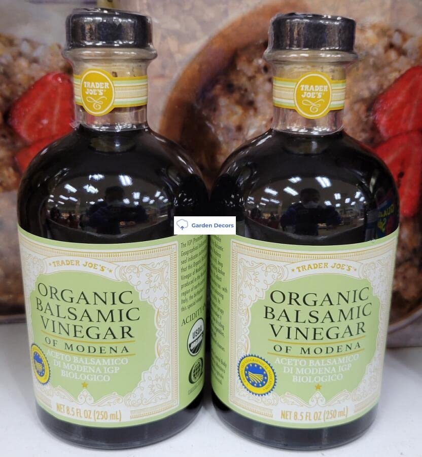 Trader Joe's Vinagre Balsámico Orgánico de Módena 8.5fl oz 8.5 fl oz (dos botellas)